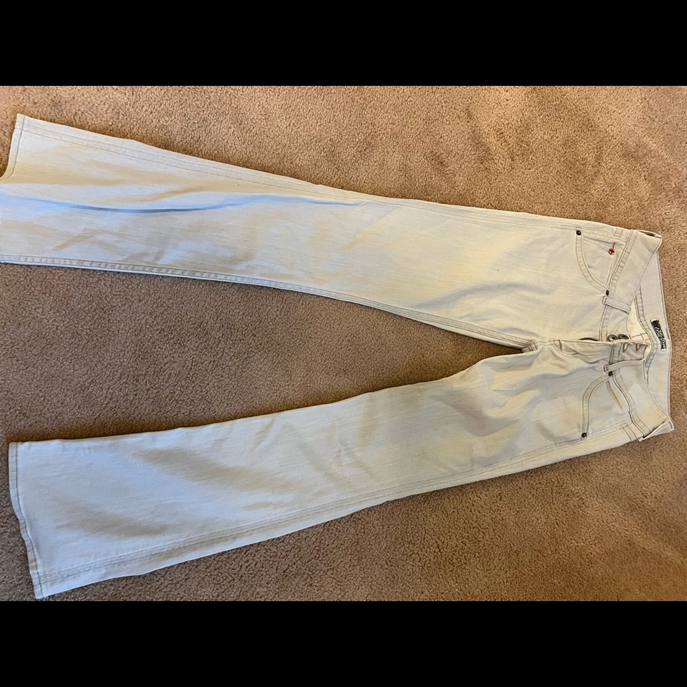 Hudson flare jeans in light grey